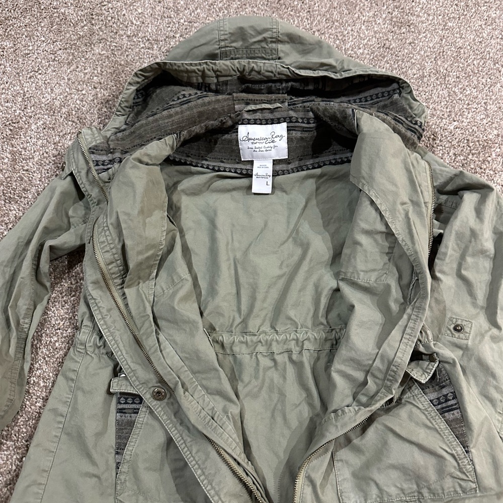 American Rag Olive Patterned Jacket - image 15